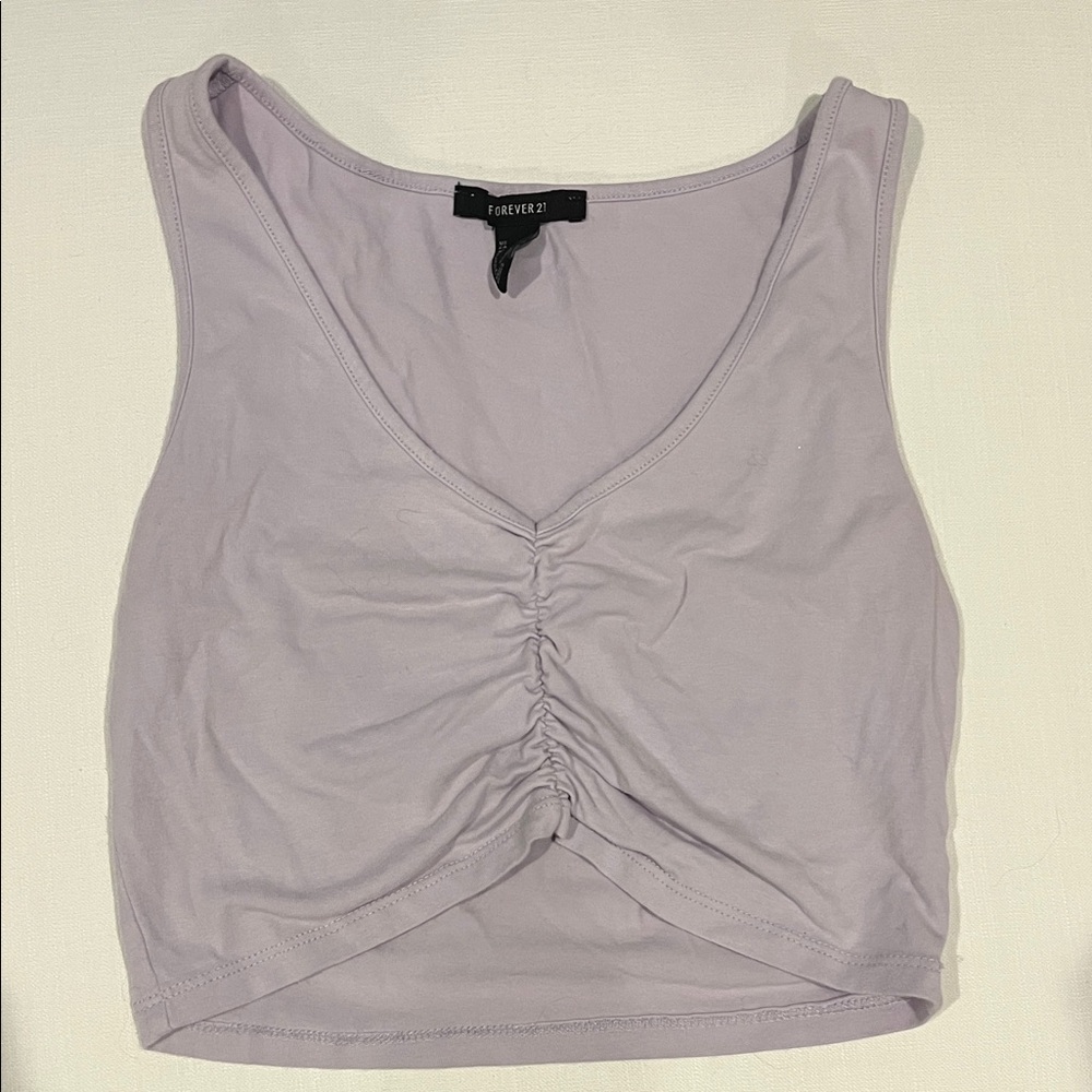 Forever 21 Light Purple Ruched Crop Top